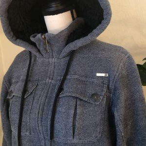 Billabong Sherpa lined full zip hoodie